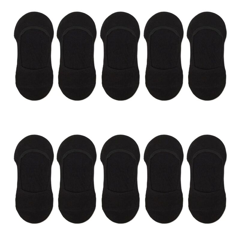 ̵ ⥤ ǥ   10 Pair Women's Mid-Cut Liner Gray White B...
