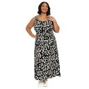 【送料無料】 ロンドンタイムス レディース ワンピース トップス Plus Size London Times Scoop Neck Inset Waist M...