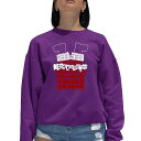 【送料無料】 エルエーポップアート レディース Tシャツ トップス Chimney Santa - Women's Word Art Crewneck Sweatshirt Purple