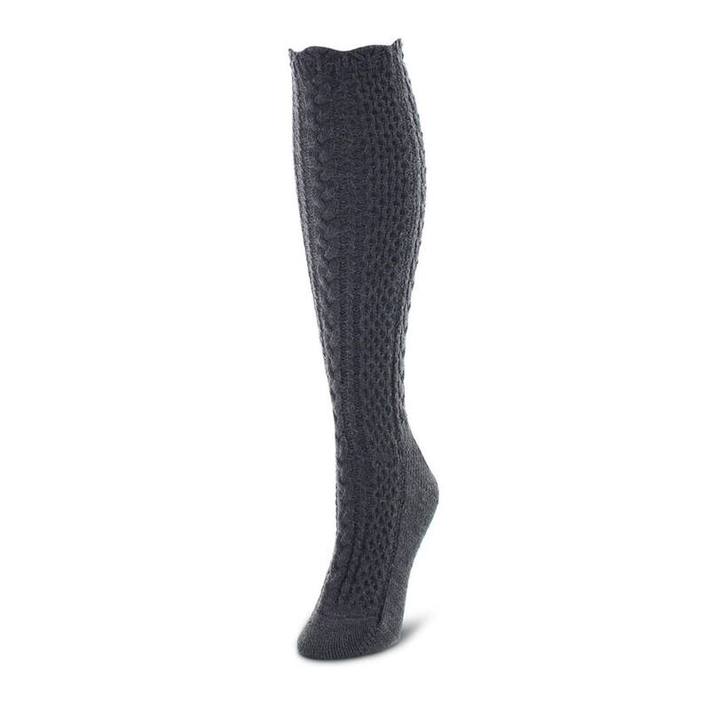 ̵ ⥤ ǥ   Pointelle Braid Chunky Knit Knee-High Sock...