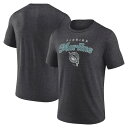 【送料無料】 アンブランデッド メンズ Tシャツ トップス Men's Charcoal Florida Marlins Wonderment Tri-Blend T-Shirt Mlb Charco(4)