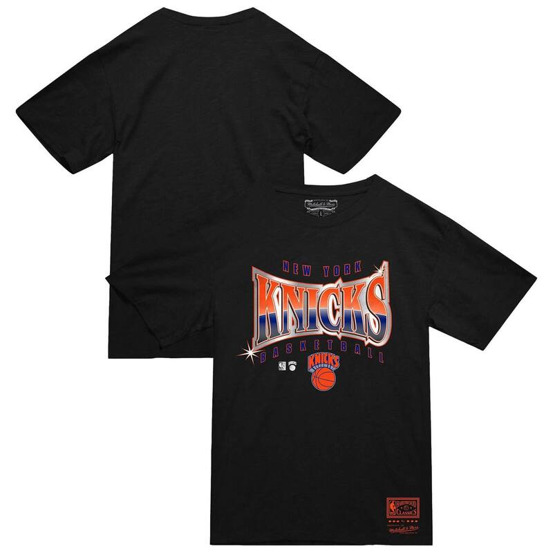 【送料無料】 ミッチェル&ネス メンズ Tシャツ トップス Men's Mitchell & Ness Black New York Knicks Worldwide Collection Glow Up T-Shirt Kni Black