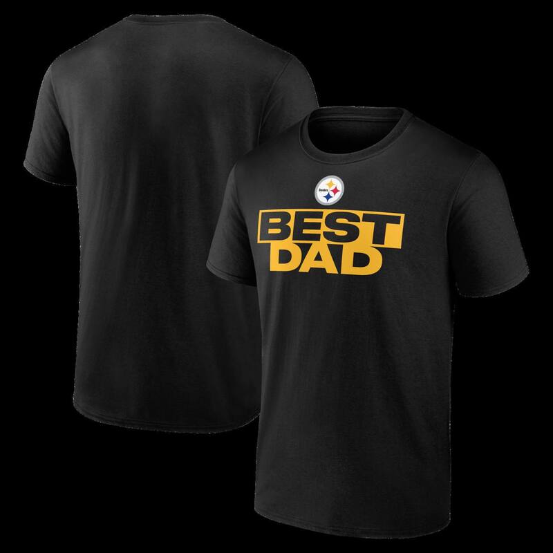 ̵ ֥ǥå  T ȥåץ Men's Black Pittsburgh Steelers Best Dad...