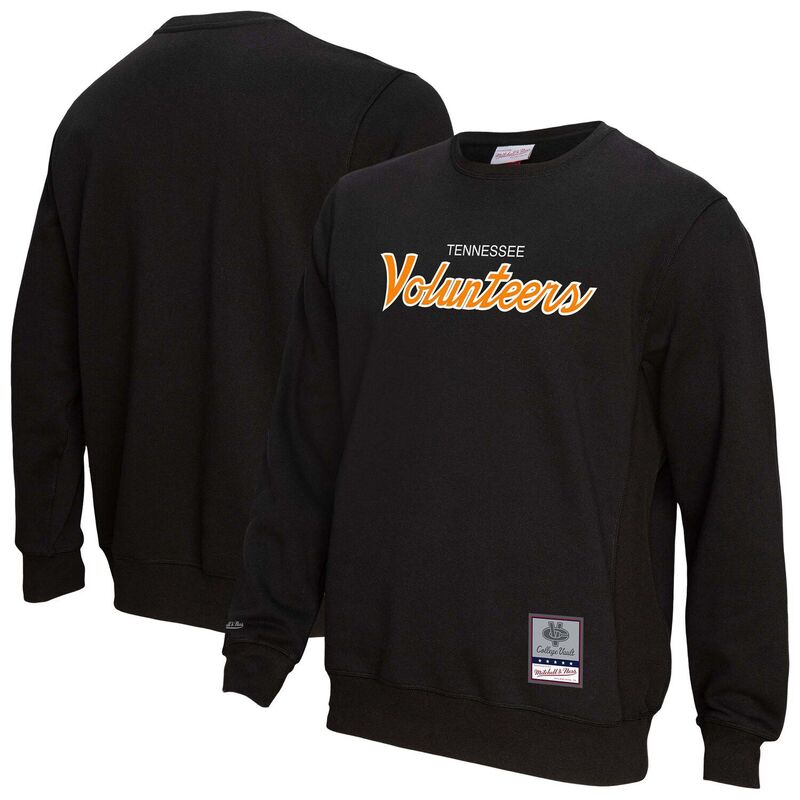 【送料無料】 ミッチェル&ネス メンズ Tシャツ トップス Men's Mitchell & Ness Black Tennessee Volunteers Elite Script Pullover Sweatshirt Ten Black