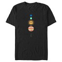 【送料無料】 アンブランデッド メンズ Tシャツ トップス Big & Tall Vertical Solar System Graphic Tee Black