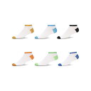 【送料無料】 メモイ メンズ 靴下 アンダーウェア Rim Topped Low-cut Socks 6-pack White Multi