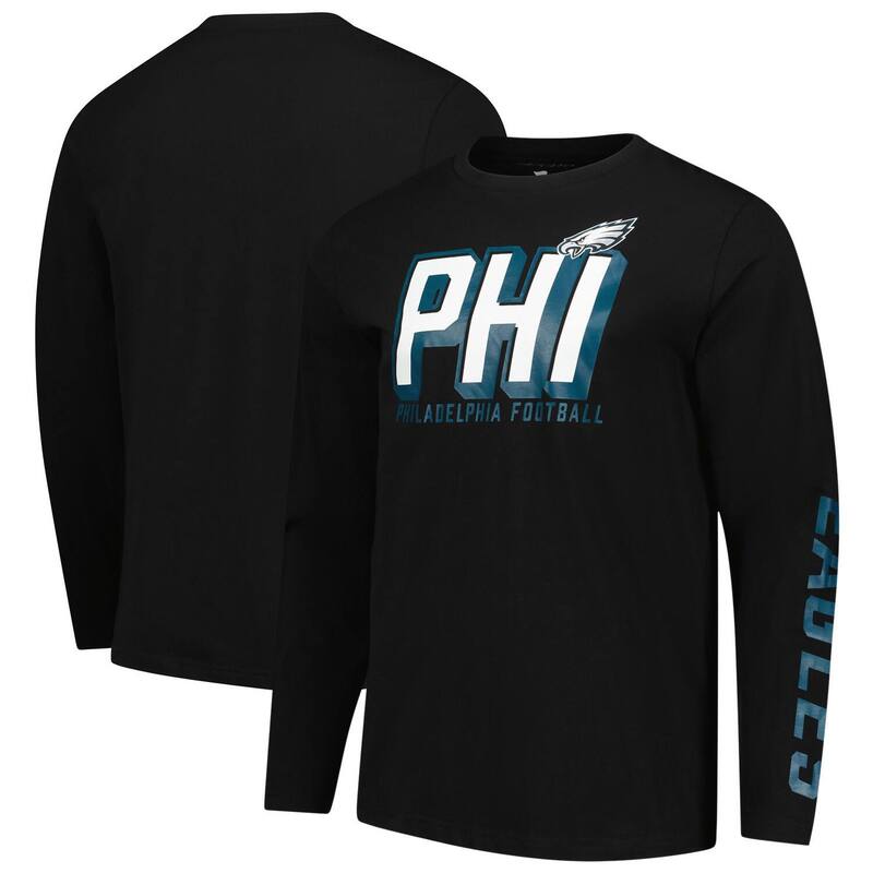 ̵ եʥƥ  T ȥåץ Men's Fanatics Black Philadelphia Eagles ...