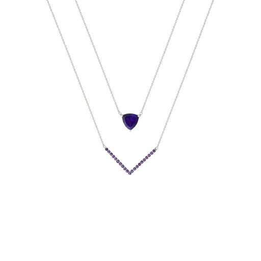 【送料無料】 アンブランデッド レディース ネックレス・チョーカー・ペンダントトップ アクセサリー Sterling Silver Amethyst Layer Necklace Sterling 【送料無料】 アンブランデッド レディース ネックレス・チョーカー・ペンダントトップ アクセサリー Sterling Silver Amethyst Layer Necklace Sterling