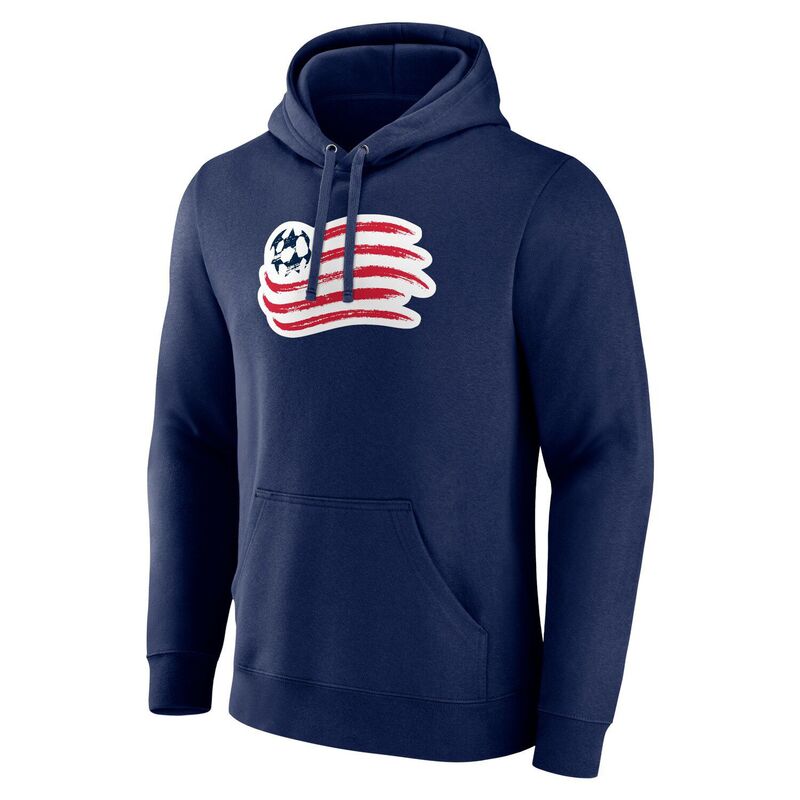 【送料無料】 ファナティクス メンズ Tシャツ トップス Men's Fanatics Navy New England Revolution Official Logo Pullover Hoodie Ner Navy