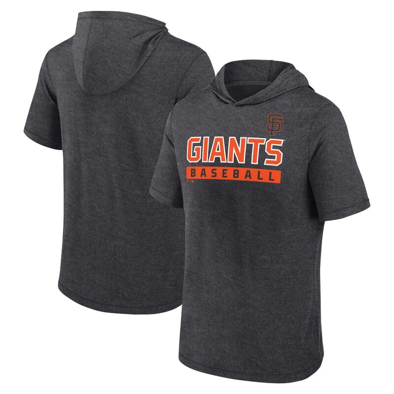 ReVida ŷԾŹ㤨̵֡ եʥƥ  T ȥåץ Men's Fanatics Heather Charcoal San Francisco Giants Push Short Sleeve Pullover Hoodie Gnt CharcoפβǤʤ10,980ߤˤʤޤ