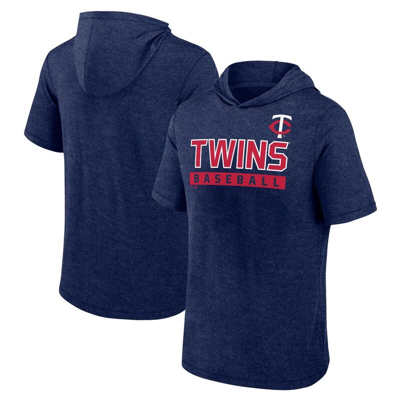 ReVida ŷԾŹ㤨̵֡ եʥƥ  T ȥåץ Men's Fanatics Heather Navy Minnesota Twins Push Short Sleeve Pullover Hoodie Twn NavyפβǤʤ10,980ߤˤʤޤ
