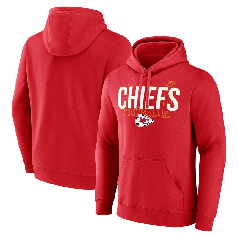 【送料無料】 ファナティクス メンズ Tシャツ トップス Men's Fanatics Red Kansas City Chiefs Pylon Outline Pullover Hoodie Chf Red