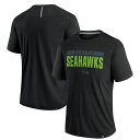 【送料無料】 ファナティクス メンズ Tシャツ トップス Men's Fanatics Black Seattle Seahawks Defender Blackout T-Shirt Sea Black
