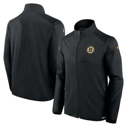 【送料無料】 ファナティクス メンズ ジャケット・ブルゾン アウター Men's Fanatics Black Boston Bruins Authentic Pro Rink Fleece Full-Zip Jacket Bsb Black