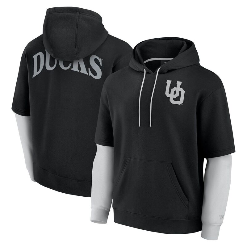 ̵ եʥƥ  T ȥåץ Men's Fanatics Black Oregon Ducks Sleek P...