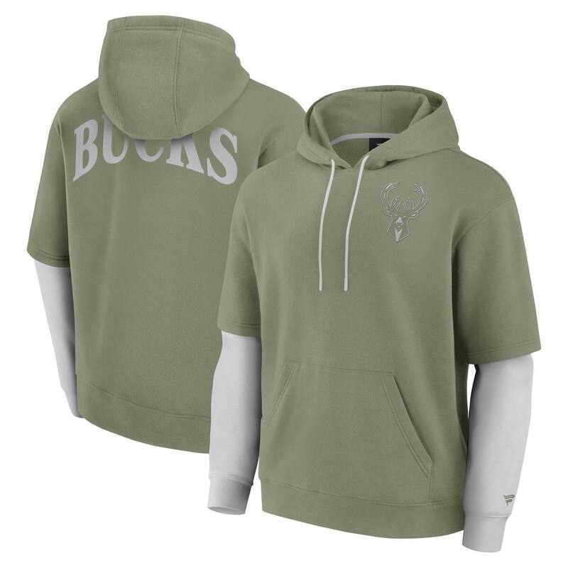 ̵ եʥƥ  T ȥåץ Men's Fanatics Olive Milwaukee Bucks Elem...
