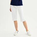 【送料無料】 クロフト&バロー レディース カジュアルパンツ ボトムス Petite Croft & Barrow Knit Capri Pants Bright White
