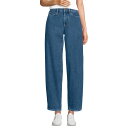 【送料無料】 ランズエンド レディース デニムパンツ ボトムス Women's Lands' End Denim Barrel Leg Ankle Jeans Crawford Wash(4)