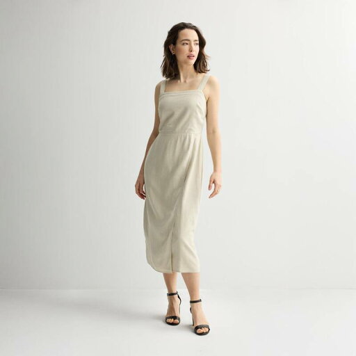 【送料無料】 ナインウェスト レディース ワンピース トップス Women's Nine West Midi Overlay Dress Beige 【送料無料】 ナインウェスト レディース ワンピース トップス Women's Nine West Midi Overlay Dress Beige