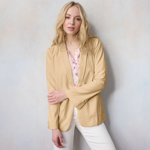【送料無料】 LC Lauren Conrad レディース ジャケット・ブルゾン アウター Women's LC Lauren Conrad Notch Collar 1-Button Blazer Jacket Light Beige Khaki 【送料無料】 LC Lauren Conrad レディース ジャケット・ブルゾン アウター Women's LC Lauren Conrad Notch Collar 1-Button Blazer Jacket Light Beige Khaki
