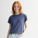 【送料無料】 エスオー レディース Tシャツ トップス Juniors' SO Perfect Tee Cyclone Blue