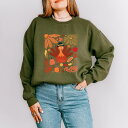 【送料無料】 Simply Sage Market レディース Tシャツ トップス Simply Sage Market Turkey Boho Sweatshirt Military