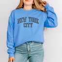 【送料無料】 Simply Sage Market レディース Tシャツ トップス Simply Sage Market Embroidered New York Varsity Sweatshirt Carolina