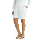 【送料無料】 ジェシカロンドン レディース ハーフパンツ・ショーツ ボトムス Jessica London Women's Plus Size Tailored Linen Short White