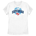 【送料無料】 ライセンス キャラクター レディース Tシャツ トップス Juniors' DC Comics Superman World Graphic Te...