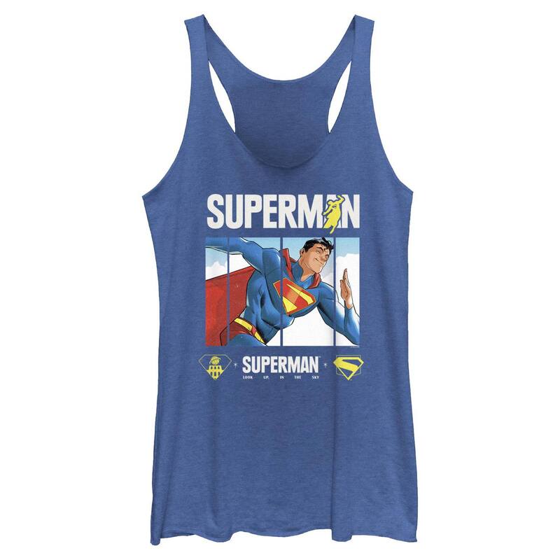 ReVida ŷԾŹ㤨̵֡ 饤 饯 ǥ T ȥåץ Juniors' DC Comics Superman Look Up In The Sky Poster Tri-Blend Racerback Tank Top Royal HeatherפβǤʤ7,480ߤˤʤޤ