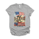 【送料無料】 Simply Sage Market レディース Tシャツ トップス Simply Sage Market America Vibes Cowboy Boots Short Sleeve Tee Heather Grey(4)
