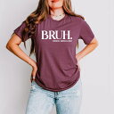 【送料無料】 Simply Sage Market レディース Tシャツ トップス Bruh Formerly Mom XL Royal Plum|詳細画像