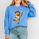 【送料無料】 Simply Sage Market レディース Tシャツ トップス Simply Sage Market Baseball Bear Sweatshirt Carolina