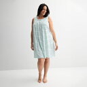 【送料無料】 クロフト&バロー レディース ナイトウェア アンダーウェア Plus Size Croft & Barrow Knit Sleeveless Ni...