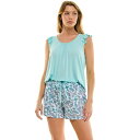 【送料無料】 クロフト&バロー レディース ナイトウェア アンダーウェア Petite Croft & Barrow 2-Piece Sleeveless Ta...
