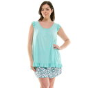 【送料無料】 クロフト&バロー レディース ナイトウェア アンダーウェア Plus Size Croft & Barrow 2-Piece Sleeveless...