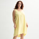 【送料無料】 ソノマ レディース ナイトウェア アンダーウェア Plus Size Sonoma Goods For Life Linen Like Woven...