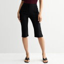 【送料無料】 ナインウェスト レディース カジュアルパンツ ボトムス Petite Nine West Slide Slit Capri Pants Mineral Black