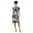 【送料無料】 ロンドンタイムス レディース ワンピース トップス Petite London Times Elbow Sleeve Cinched Midi D...