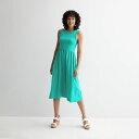 【送料無料】 ソノマ レディース ワンピース トップス Petite Sonoma Goods For Life Mixed Media Knit Dress Aqua Oasis