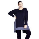 【送料無料】 アベニュー レディース Tシャツ トップス Avenue Women's Plus Size Elsa Tunic Navy Riviera