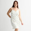 【送料無料】 ソノマ レディース ナイトウェア アンダーウェア Plus Size Sonoma Goods For Life Crinkled Rib Sle...