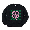 【送料無料】 Simply Sage Market レディース Tシャツ トップス Lucky Clover Checkered Sweatshirt Midnight(4)
