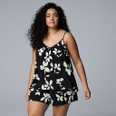 【送料無料】 ヴェラウォン レディース ナイトウェア アンダーウェア Plus Size Simply Vera Vera Wang Plain Weave P...