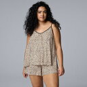【送料無料】 ヴェラウォン レディース ナイトウェア アンダーウェア Plus Size Simply Vera Vera Wang Plain Weave P...