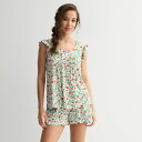 【送料無料】 ドレイパージェームス レディース ナイトウェア アンダーウェア Women's Draper James 2-pc. Pajama Tank Top & Pajama Shorts Set Strawberry(4)