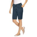 【送料無料】 ウーマン ウィズイン レディース ハーフパンツ・ショーツ ボトムス Woman Within Plus Size Carpenter Denim Short Indigo
