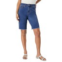 【送料無料】 ロアマンズ レディース ハーフパンツ・ショーツ ボトムス Roaman's Women's Plus Size Frayed Hem Bermuda Jean Shorts Medium Blue