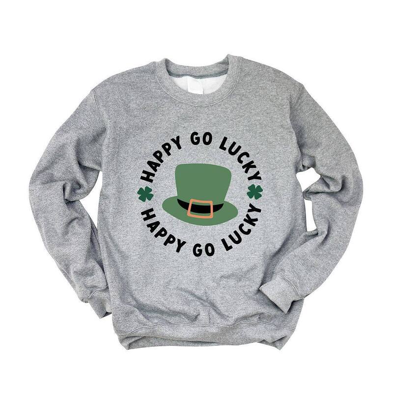Simply Sage Market レディース トップス Tシャツ スウェット Simply Sage Market Happy Go Lucky Hat Sweatshirt Graphite グラファイト