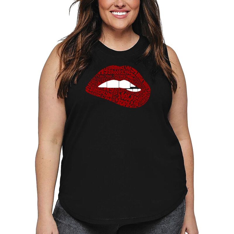 【送料無料】 エルエーポップアート レディース Tシャツ トップス Brooklyn Lips - 